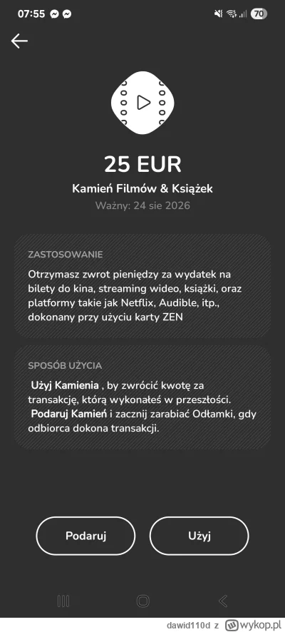 dawid110d - Jeżeli mam dla przykładu taki kamień to gdy kupię książkę na allegro to r...