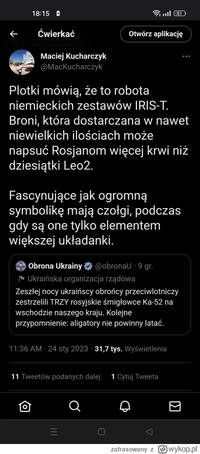 zafrasowany - Podobno niemieckie IRIS-T robią robotę, wszyscy o czołgach, a czasem ja...