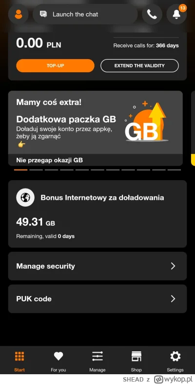 SHEAD - Czy da się to jakoś przedłużyć?
#orange #orangeflex #internet