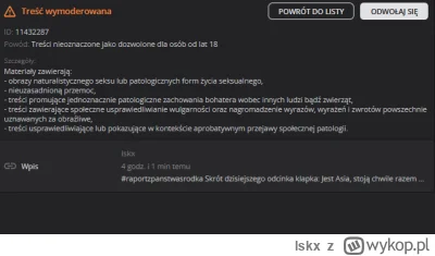 lskx - #raportzpanstwasrodka 

Moderacji cos sie popier... :). Chyba chodzilo oto, ze...