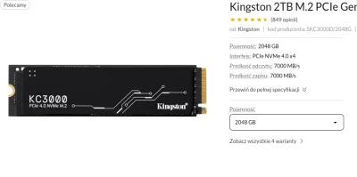 look997 - Jak alternatywa do Kingston 2TB M.2 PCIe Gen4 NVMe KC3000, który jest za 53...