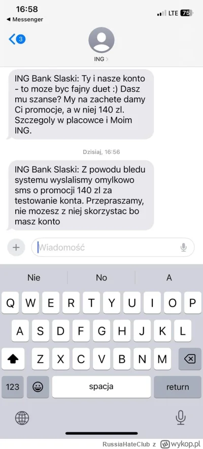 RussiaHateClub - Bank ING wy się tam dobrze czujecie? 

SPOILER