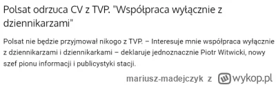 mariusz-madejczyk - polsat z rigczem, czyli "dziennkarzom" TVP zostanie juz tylko rep...