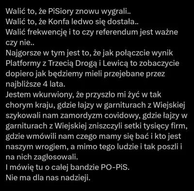 KW23 - #pis
#koalicjaobywatelska
#trzecialiga
#psl
#konfederacja
#wybory
#zamordyzm
#...