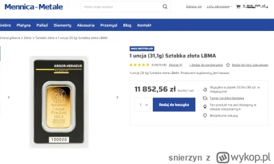 snierzyn - @bitrab: 
kilka tysiecy.
2x uncja Argor Haraeus +1g C.Hafner = 24 136 zł