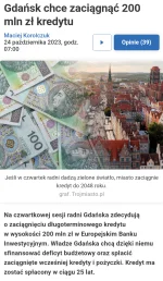ulan_mazowiecki - Rządzony przez PełO #gdansk chce pożyczyć 200 baniek z EBI (EIB) na...