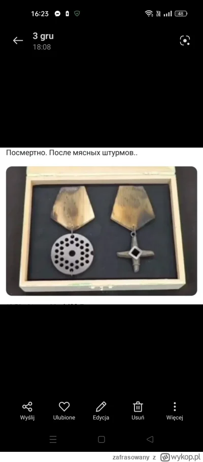 zafrasowany - Projekt nowych medali dla rosyjskich żołnierzy biorących udział w mięsn...
