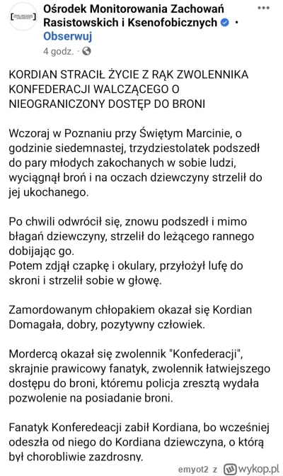 emyot2 - Czy trwa jakiś konkurs na najbardziej debilny komentarz w temacie strzelanin...