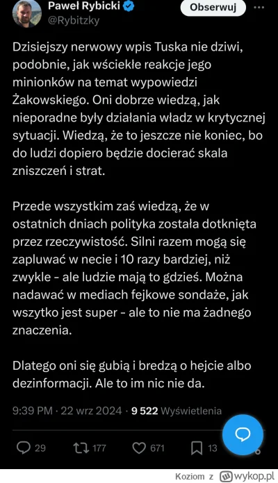 Koziom - #polityka #urojeniaprawokaidalne #bekazpisu #powodz