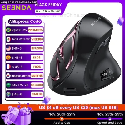 n____S - ❗ Seenda Rechargeable Vertical Mouse Bluetooth
〽️ Cena: 16.60 USD
➡️ Sklep: ...