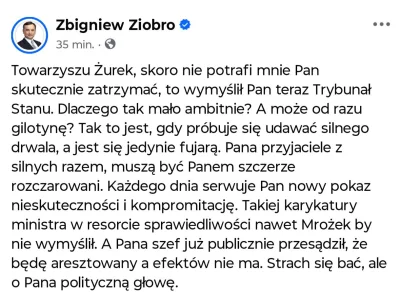 Idaho597 - #polityka #bekazpisu #ziobro 

Zero ma incydent kałowy:
XD