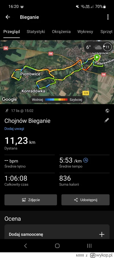 k888 - #sztafeta #bieganie 

5 121,59 - 11,23 = 5 110,36

Gleba zaliczona w błocie w ...