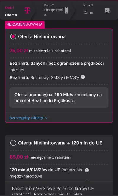 I.....a - Dostałem opcję przedłużenia umowy przez appke #tmobile 
Jako, że takimi tem...