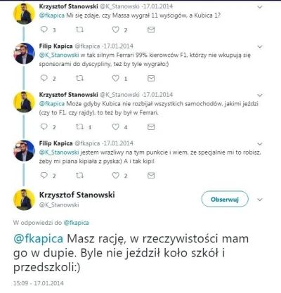 zzzmateuszzz - @simon-king Kubica ma do tego tyle że najpierw Stanowiski cisnął z nie...