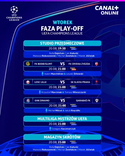 lepaq - Zaczyna się Liga Mistrzów i transmisje w C+.

#mecz #canalplus