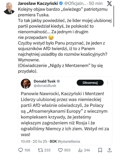 Gours - Zdecydowanie wolę Kaczyńskiego w opozycji niż rządzącego. W opozycji to nawet...