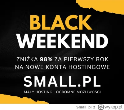 Small_pl - Black Weekend w Small.pl!

Z okazji Black Weekend przygotowaliśmy niesamow...