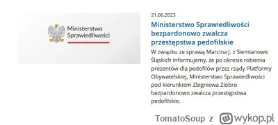 TomatoSoup - O #!$%@?, tak wygląda autentyczny wpis na stronie ministerstwa sprawiedl...