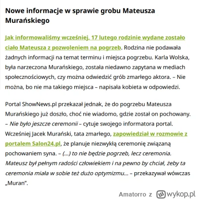 Amatorro - Oczywiście możecie sobie wierzyć, że Muran trzyma ciało syna w zamrażarce ...