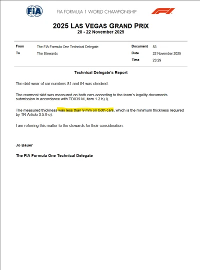 Villeman - PANOWIE SZYKUJE SIĘ DYSKWALIFIKACJA OBU MCLARENÓW, HAHAHAHA. 
#f1