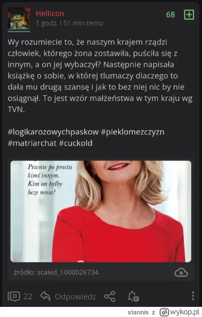 stannis - Ten 'kukold' Tusk uratowal od wojska setki tysiecy mlodych mezczyzn zawiesz...