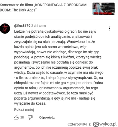 Cztero0404 - Dobra, ten komentarz to złoto w czystej postaci na karuzeli wiadomo czeg...