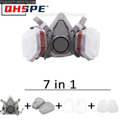 n____S - ❗ 6200 Respirator Reusable Half Face Cover Gas Mask with Cotton Filter
〽️ Ce...