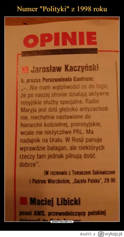 Asd15 - @Jurand-ze-Spychowa: Ładnie wypunktował Radio Maryję i tych co się z nimi trz...