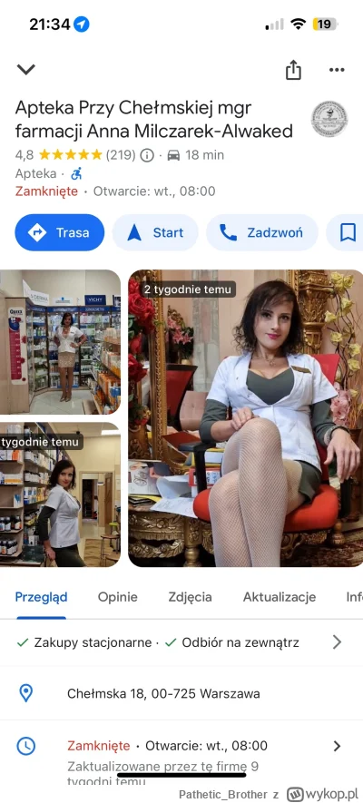 PatheticBrother - Polecam sprawdzić zdjęcia ( ͡° ʖ̯ ͡°)

https://maps.app.goo.gl/V7UC...