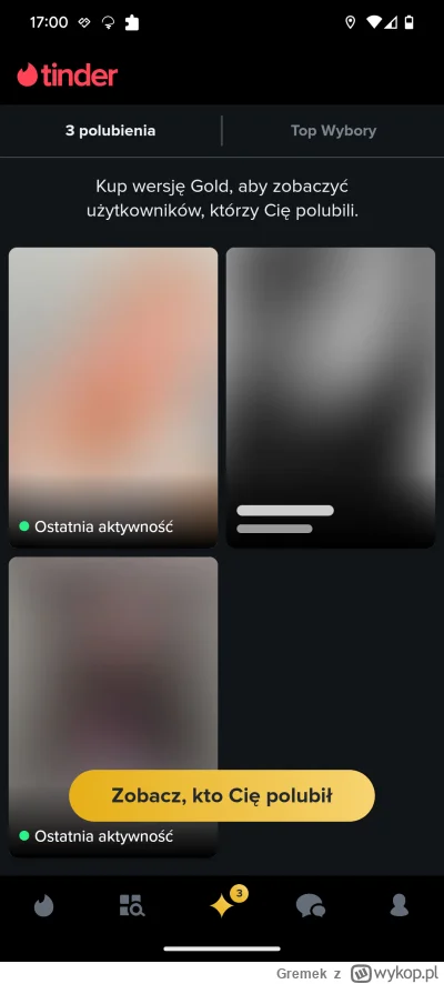 Gremek - Te polubienia na #tinder  to legit, czy scam i po wykupieniu Golda znikną?