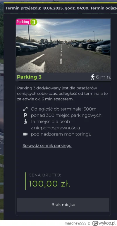 marchew555 - @haabero: Widze że na parking 3 są rezerwacje, ale miejsc nie ma. Zostaj...