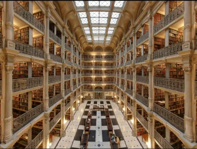 Loskamilos1 - Wnętrze biblioteki związanej z Uniwersytetem Johna Hopkinsa w mieście B...