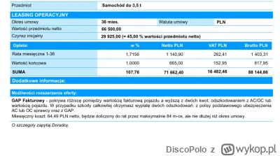 DiscoPolo - Co myślicie o takiej ofercie? #leasing