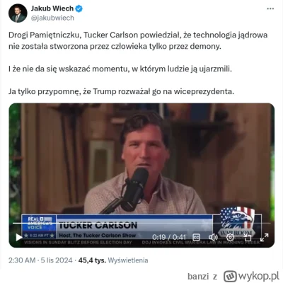 banzi - Czy oni tam coś w MAGA biorą czy są tak p------i genetycznie? 

#trump #polit...