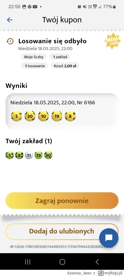 Szalony_Iwan - Kurde tak blisko piątki.. ( ͡° ͜ʖ ͡°) #lotto