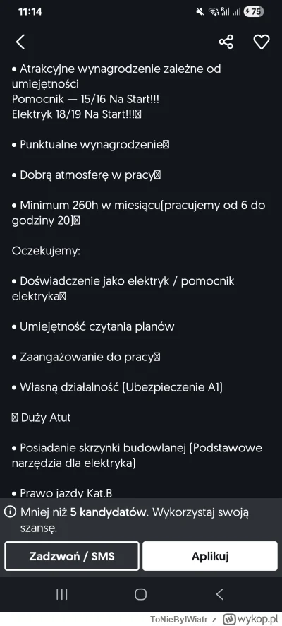 ToNieBylWiatr - @Przemek755 ogłoszenie pierwsze z brzegu, mogę troche opowiedzieć o p...