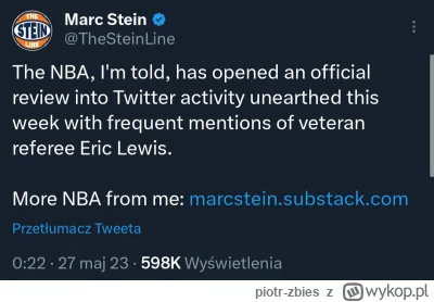 piotr-zbies - Liga oficjalnie rozpoczęła śledztwo dot. sędziego Erica Lewisa, który j...