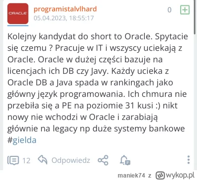 maniek74 - #gielda

nie ma to jak inside info z wykopu ( ͡° ͜ʖ ͡°) 

SPOILER