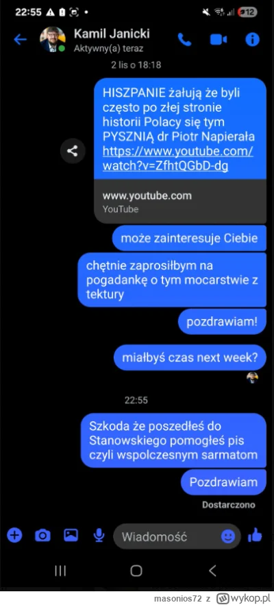 masonios72 - Można się było domyślać, że wizyta Janickiego w Kanale Zero u poznańskie...