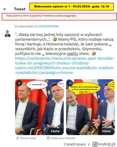 CabalEnjoyer - Co to za kraj gdzie taki odklejeniec co spami infografikami z painta c...