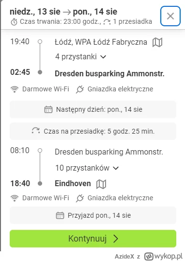 AzideX - Mirki, czy ktos orientuje sie jak wygladaja przesiadki w FlixBusie? Zamierza...