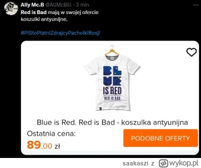 saakaszi - Wiecie że Red is Bad ma w swojej ofercie koszulki antyunijne? Co ciekawe w...