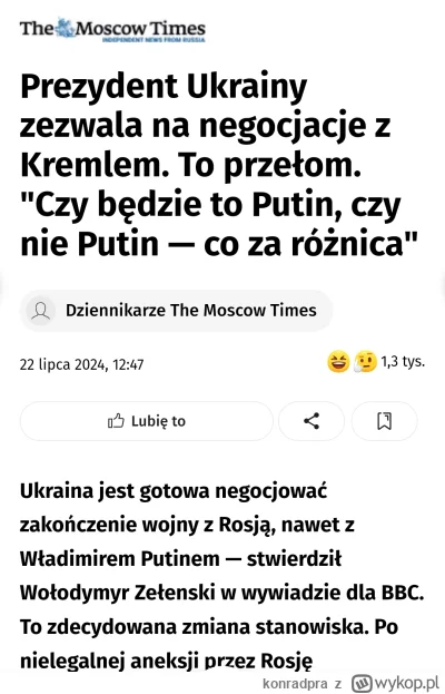 konradpra - #ukraina

Że co? XD

Jako Polak zdecydowanie popieram dalszą walkę do koń...