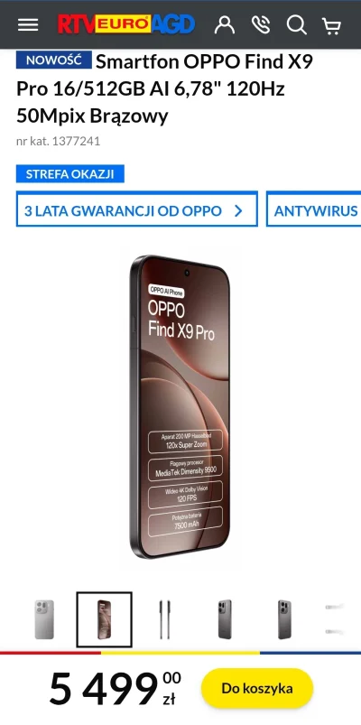 Instynkt - Czemu Oppo find x9 pro 16/512 jest w Polsce o 50% droższy niż w Chinach?
#...