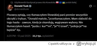 CipakKrulRzycia - #polityka #pilkanozna #tusk #polska #litwa