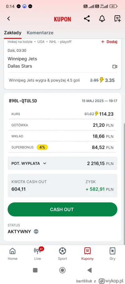 bart88uk - Brać czy czekać? #mecz #bukmacherka #nhl #pilkanozna