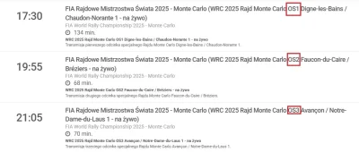 OlekBB - #rajdy24 #rajdy #montecarlo
Ramówka z motowizji na czwartek :