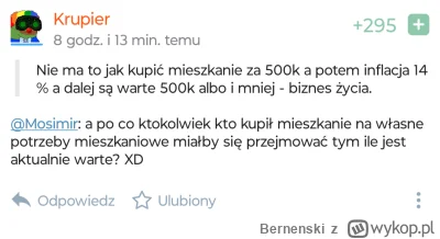 Bernenski - Trafny komentarz. Na stare to byłoby z 1500 plusów xD
#kredythipoteczny #...