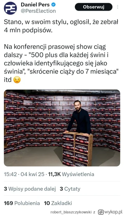 robert_blaszczykowski - Stanowski stawia się w pozycji tego najbardziej oświeconego k...