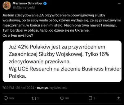 josedra52 - Mam wrażenie, że głównie chcą tego stare baby.

#wojna #wojsko